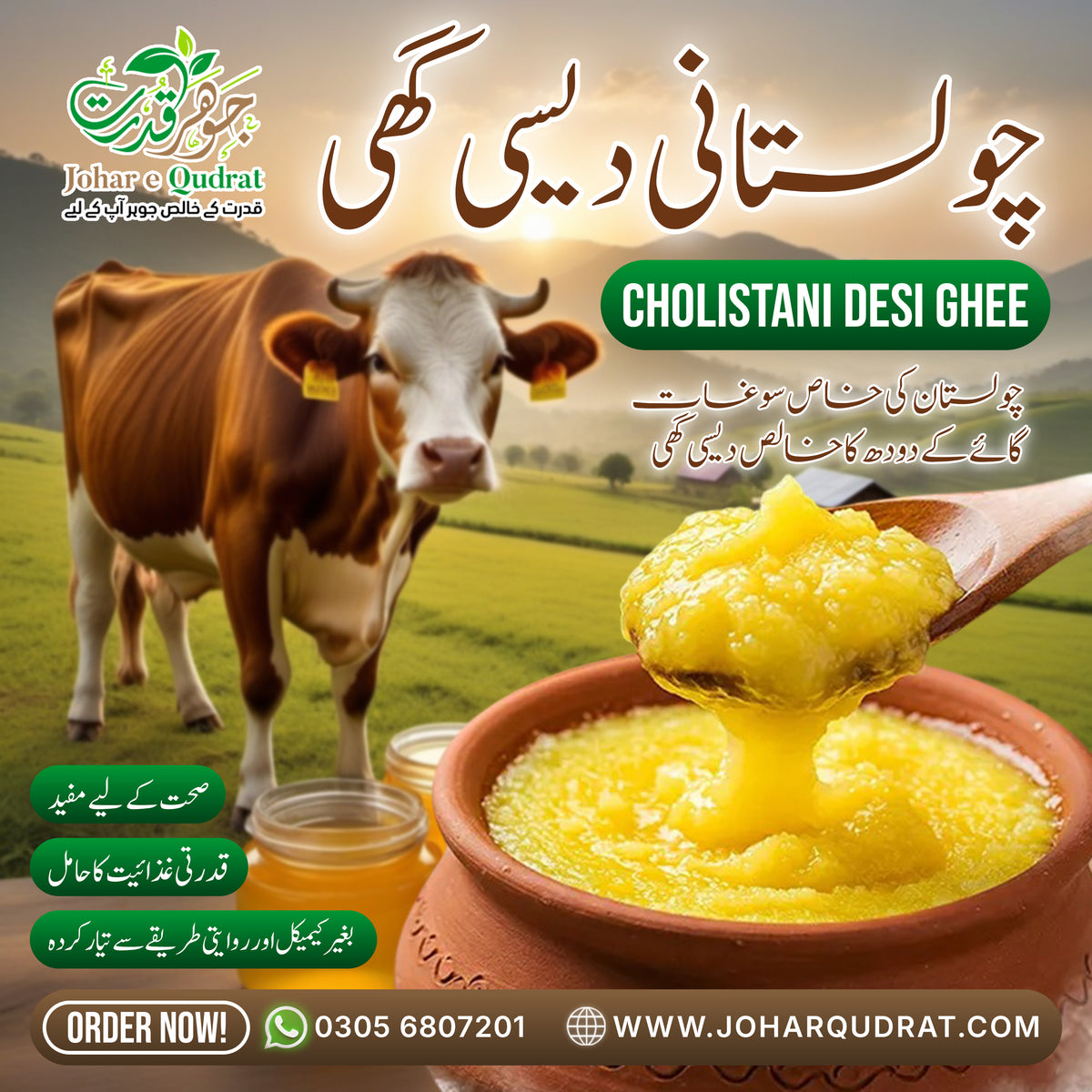 Johar e Cholistani Cow Desi Ghee – Homemade Cow Desi Ghee