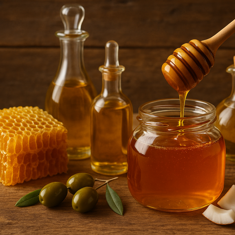 honey and oils